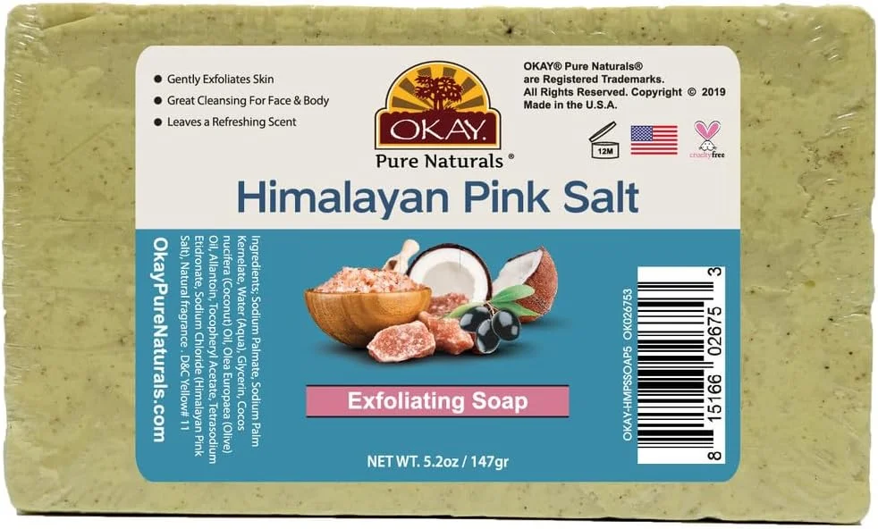 صابون لایه بردار نمک صورتی هیمالیا نچرالز | 147 گرم | پاک کننده و طراوت بخش ملایم | برای صورت و بدن | پوست را نرم و لطیف می کند