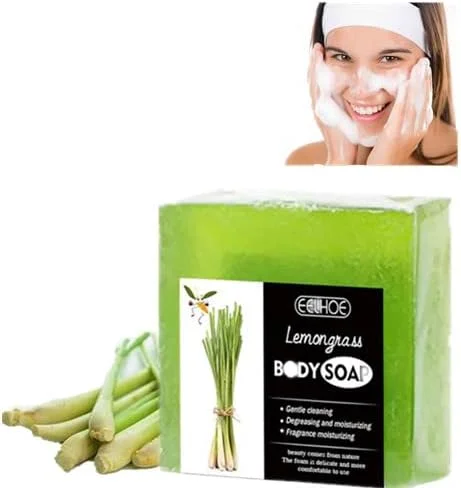 صابون سیترونلا، صابون سیترونلا علف لیمو، صابون بدن سیترونلا، شستشوی بدن طبیعی علف لیمو، صابون لایه بردار و روشن کننده، سفت کننده و روشن کننده پوست صورت و بدن (2 عدد)