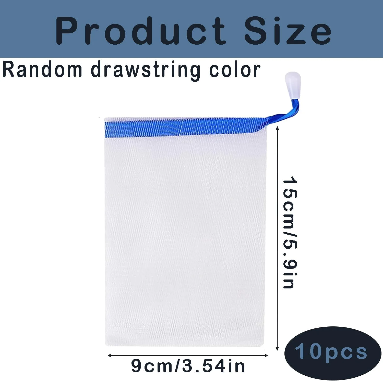 کیسه صابون با رنگ های متنوع برای دوش، 10 عدد کیسه صابون لایه بردار، کیسه شامپو، آستین صابون با بند کشی، ابزار پاک کننده صورت و بدن برای دوش و حمام