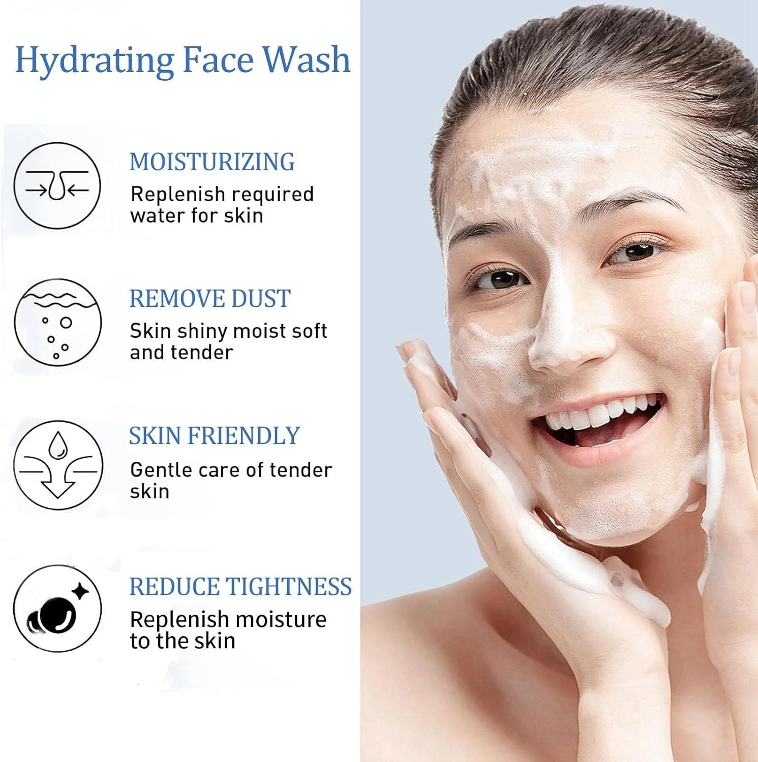 شوینده صورت برنج، شستشوی صورت با آب برنج حاوی ویتامین B3، پاک کننده فوم صورت، شوینده آبرسان صورت، شوینده ملایم صورت برای پوست خشک، شستشوی صورت صاف کننده، نرم کننده، کنترل کننده چربی، متعادل کننده (2 عدد)