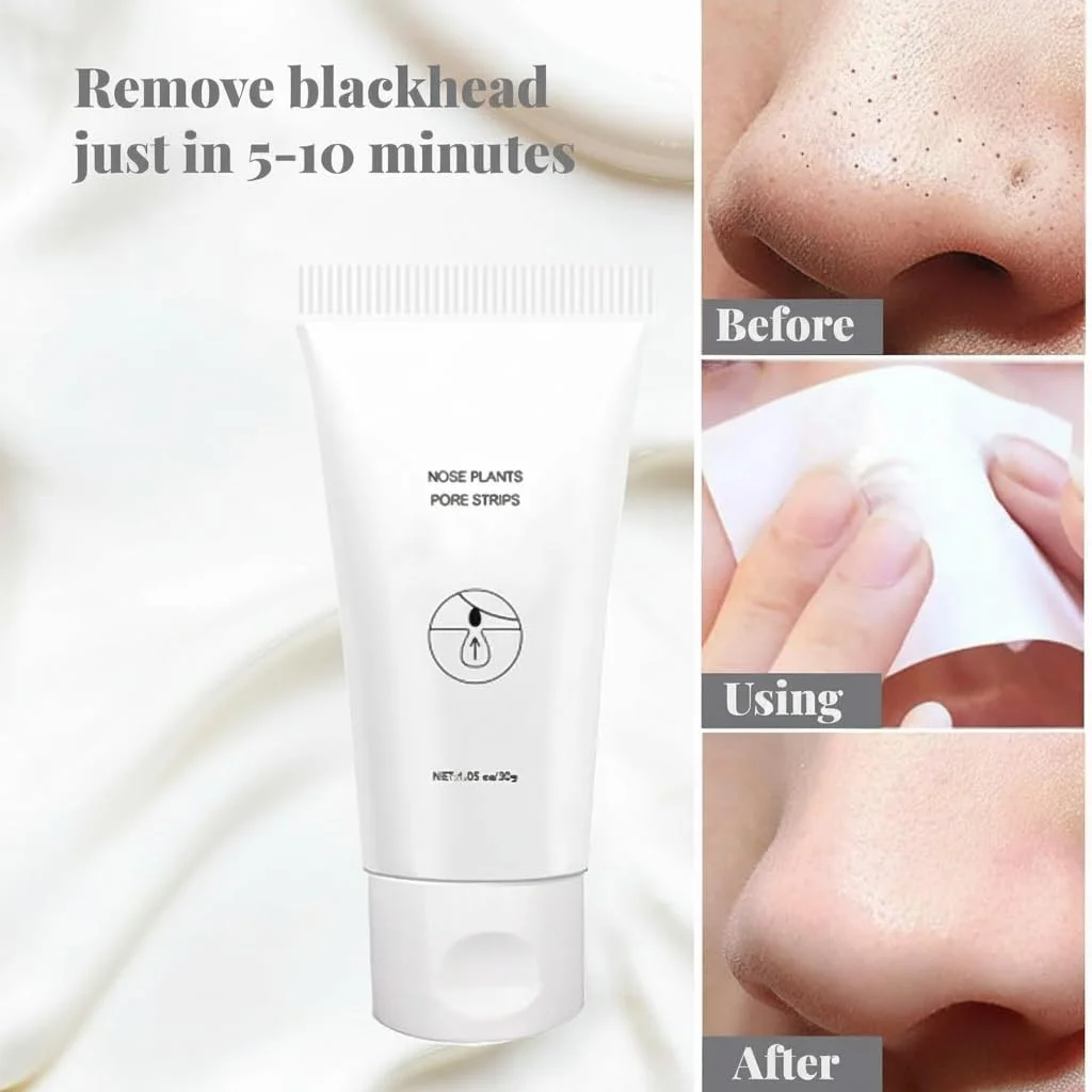 آزونی 60 عدد پد بینی برای حذف جوش های سرسیاه - ماسک پاک کننده عمیق با عصاره گیاهی، پاک کننده منافذ برای آقایان و بانوان، پاک کننده موثر بینی