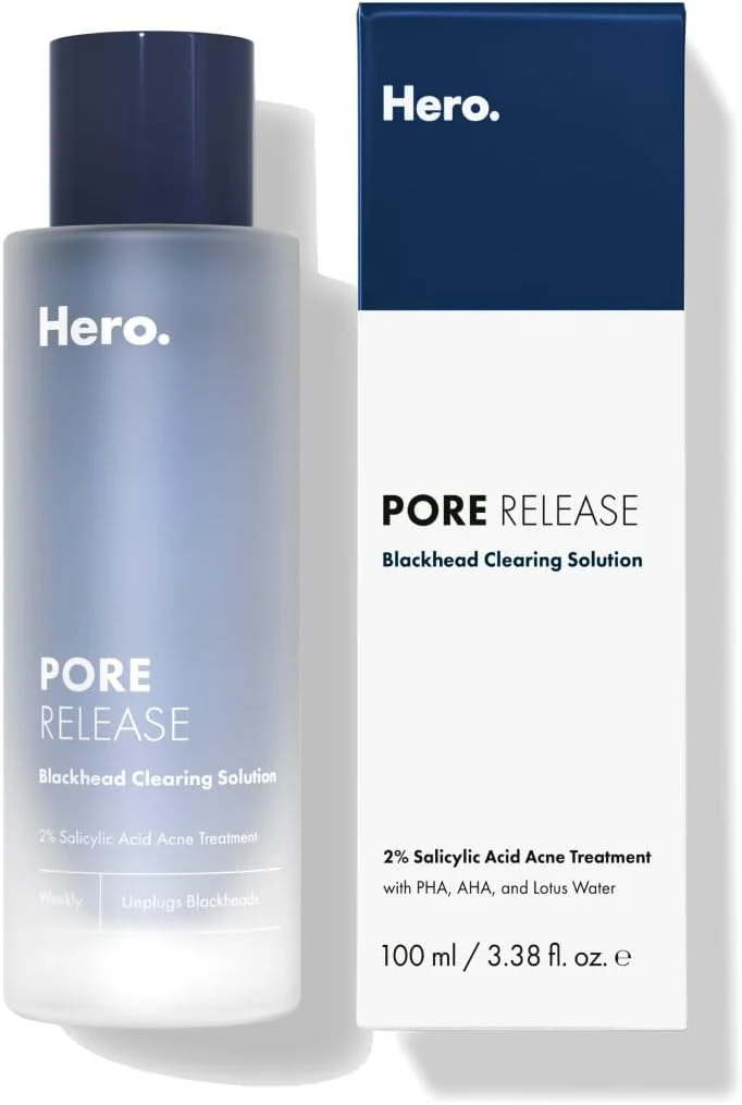 محلول پاک کننده جوش سرسیاه Hero Cosmetics Pore Release - تونر لایه بردار حاوی BHA، PHA، AHA و 2% سالیسیلیک اسید (100 میلی لیتر)