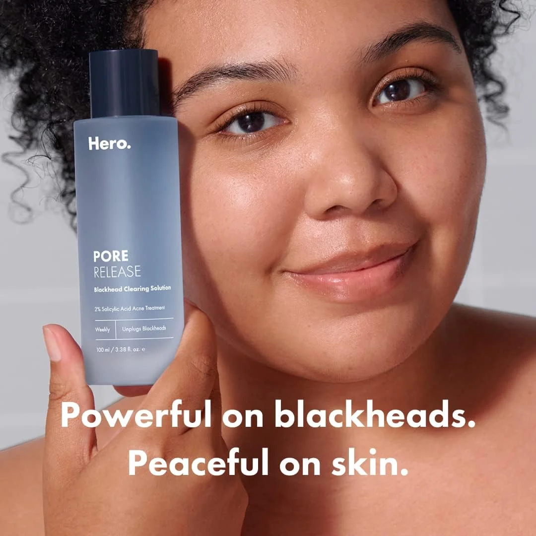 محلول پاک کننده جوش سرسیاه Hero Cosmetics Pore Release - تونر لایه بردار حاوی BHA، PHA، AHA و 2% سالیسیلیک اسید (100 میلی لیتر)