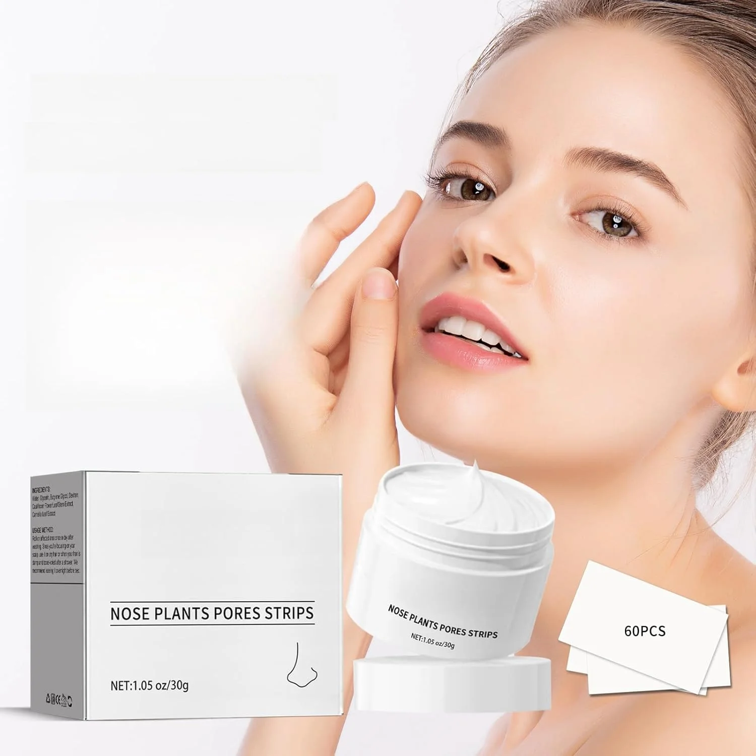 کرم پاک کننده جوش سرسیاه، پاکسازی عمیق، مقابله با آکنه و جوش های سرسیاه، لایه برداری ملایم، ترمیم و احیای پوست، کاهش اندازه منافذ، استفاده آسان، نوارهای بینی لایه بردار 60 عددی