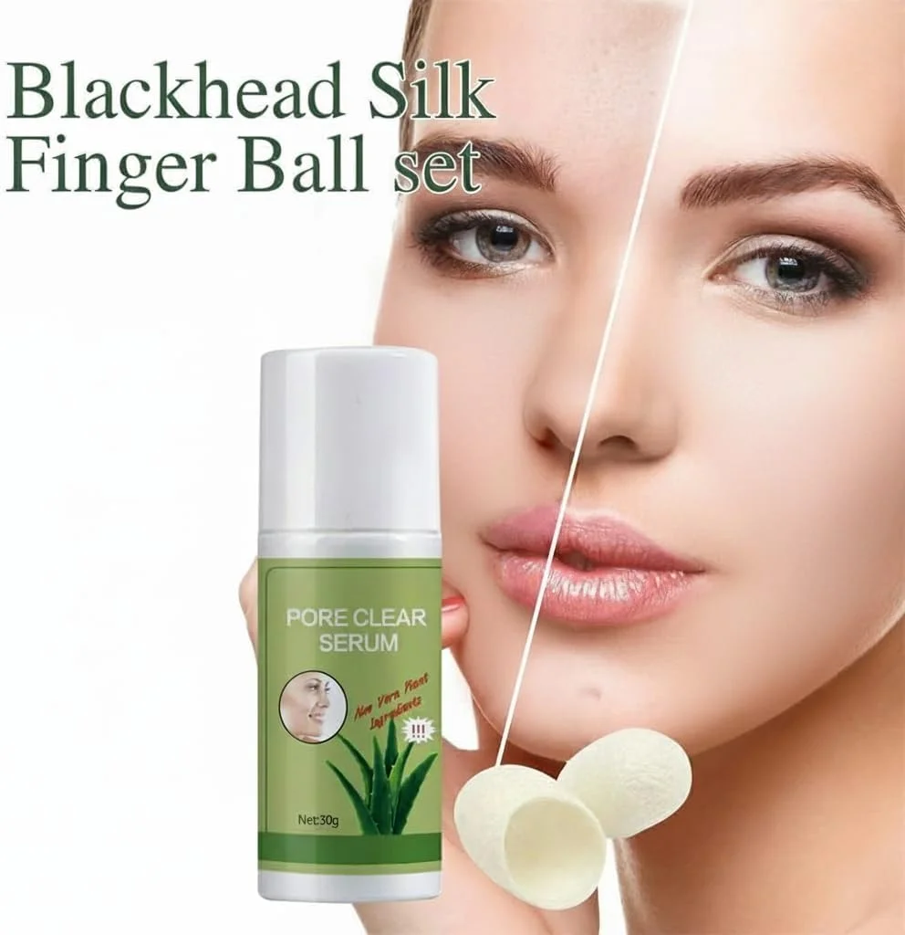 مجموعه حذف جوش سرسیاه KASTWAVE، ماسک بینی به همراه 2 پیله ابریشم طبیعی، توپ های ابریشمی لایه بردار برای جای جوش و حذف چین و چروک، دستیابی به پوستی سالم و درخشان