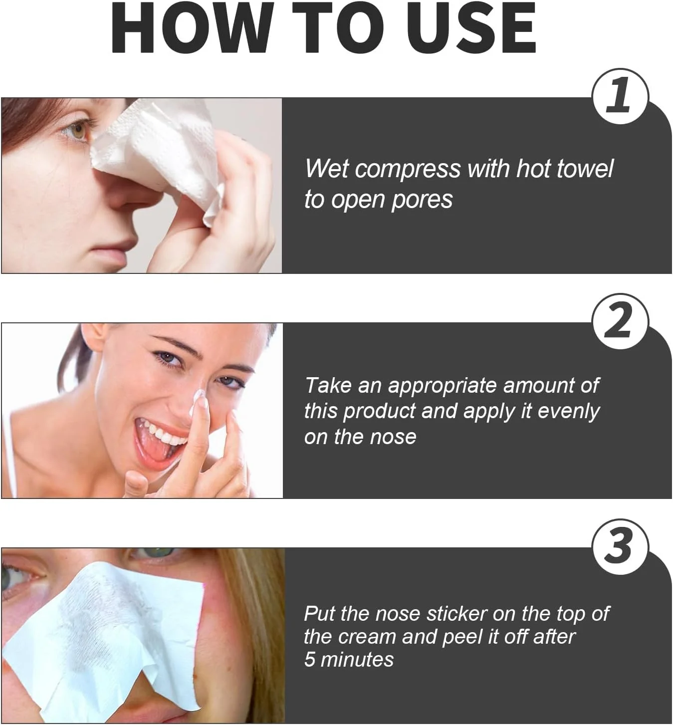 ماسک لایه بردار برای از بین بردن جوش های سرسیاه، مناسب پوست چرب، جوش، آکنه و کوتیکول ها، کرم پاک کننده جوش سرسیاه برای ترمیم منافذ، پد بینی لایه بردار، نوارهای منافذ بینی (30 میلی لیتر + 60 عدد نوار بینی)