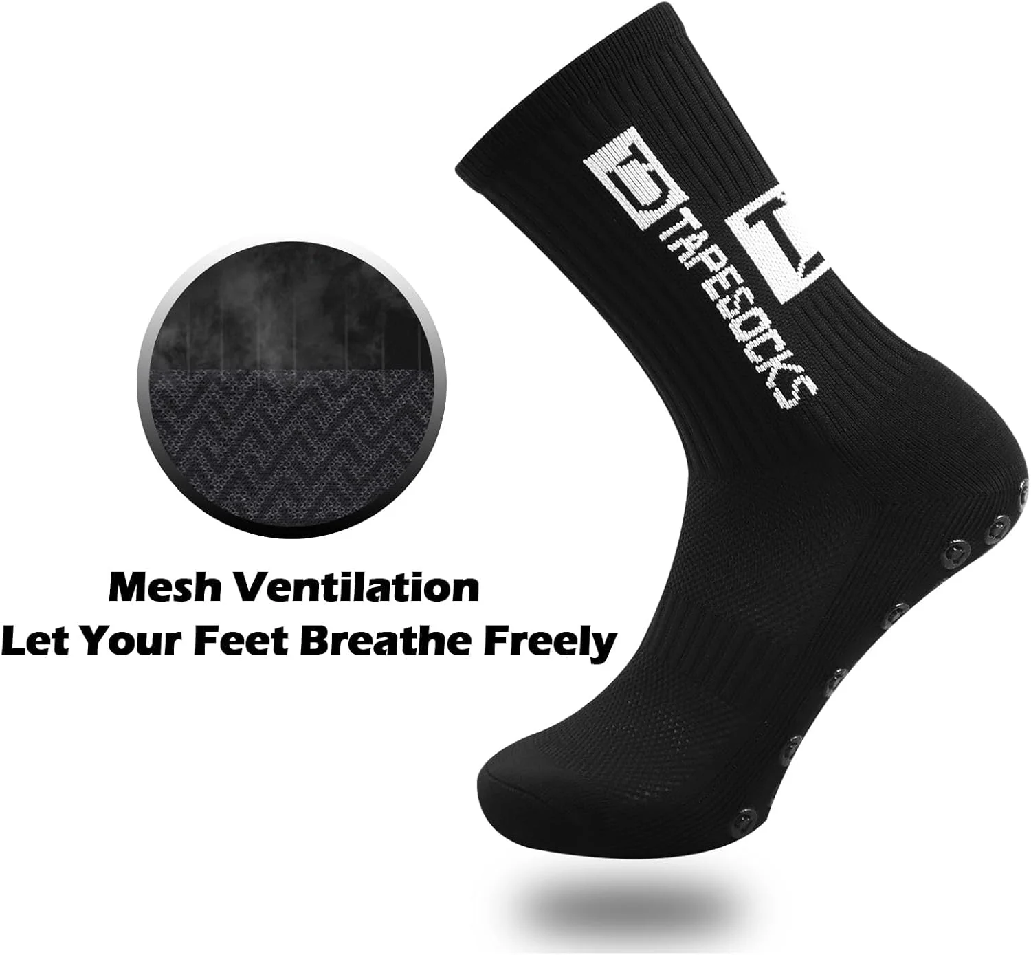 جوراب های ورزشی با چسبندگی ضد لغزش، بسته 4 عددی جوراب های ورزشی مردانه برای فوتبال و بسکتبال، جوراب های عملکردی تنفسی و بالشتکی، ایده آل برای تمرینات مسابقه