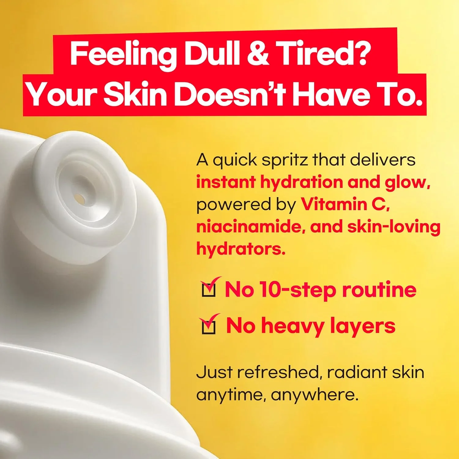 اسپری سرم ویتامین C | ویتامین C، هیالورونیک اسید، اسپری مرطوب کننده صورت، مناسب انواع پوست، مراقبت از پوست کره ای، برای آقایان و بانوان، 80 میلی لیتر اسپری سرم ویتامین C | ویتامین C، هیالورونیک اسید، اسپری مرطوب کننده صورت، مناسب انواع پوست، مراقبت از پوست کره ای، برای آقایان و بانوان، 80 میلی لیتر