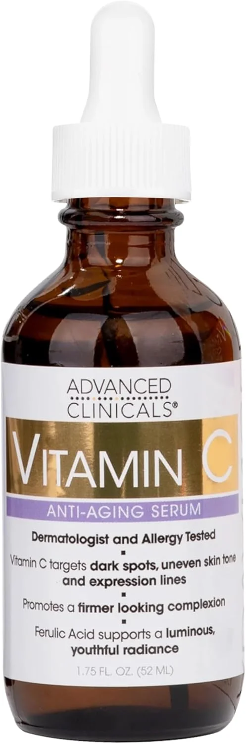 سرم ضد پیری ویتامین C ادونسد کلینیکالز 52 میلی لیتر، شفاف، 1 سرم ضد پیری ویتامین C ادونسد کلینیکالز 52 میلی لیتر، شفاف، 1