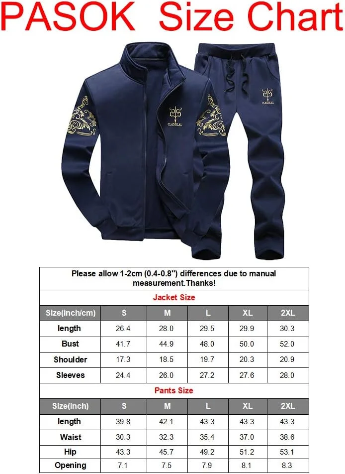ست کت و شلوار ورزشی مردانه پاسوک، زیپ کامل، مناسب دویدن و ورزش