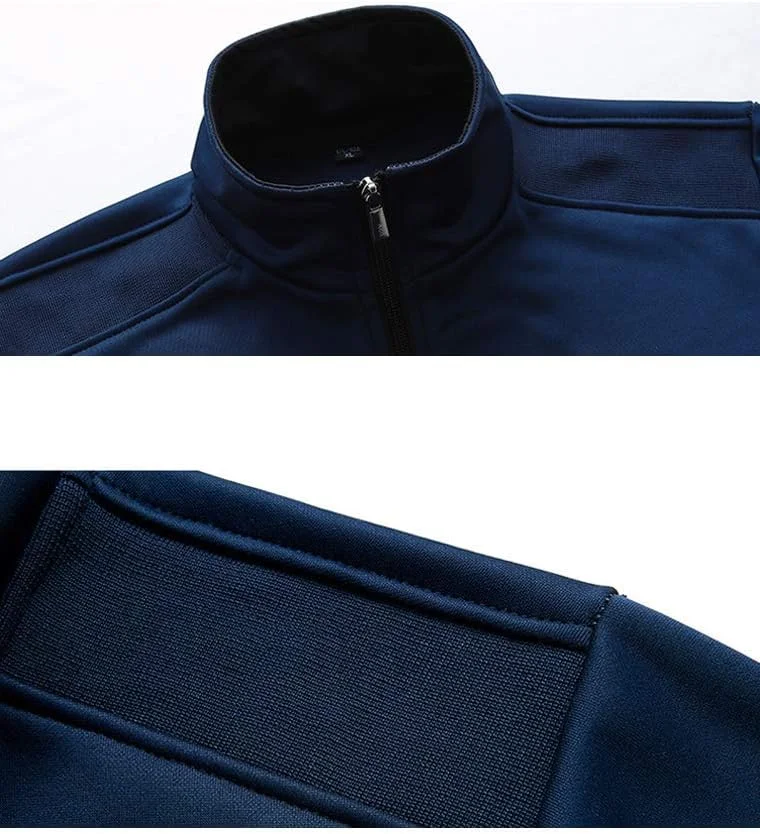 ست ورزشی مردانه پاسوک، گرمکن و شلوار ورزشی آستین بلند با زیپ کامل، مناسب دویدن و تمرین