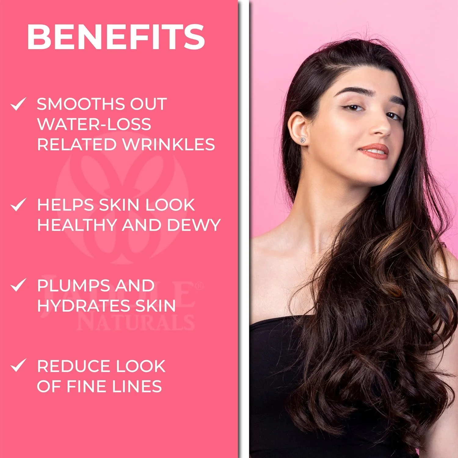 سرم هیالورونیک اسید جادول نچرالز 30 میلی لیتر حاوی ویتامین E، سرم آبرسان و روشن کننده برای کاهش چین و چروک، حلقه های تیره، خطوط ریز، ضد چروک و مرطوب کننده پوست