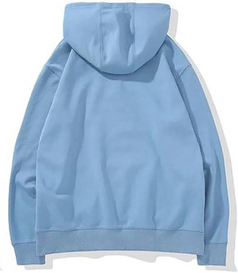 هودی مردانه پولیور. هودی ساده مردانه پنبه ای نرم ورزشی (آبی A، L)