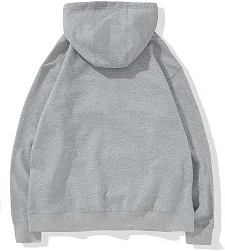 هودی مردانه پولیور. هودی ساده مردانه پنبه ای نرم (خاکستری A, XXXL)