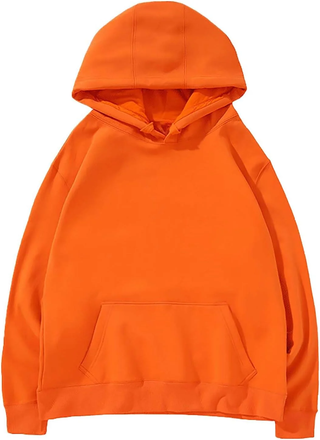 هودی مردانه پولیور. هودی ساده مردانه پنبه ای نرم ورزشی (نارنجی، XXL)
