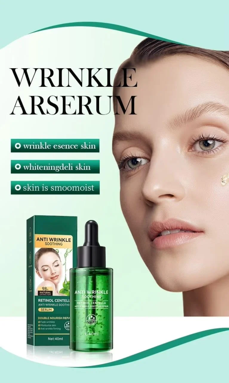 سرم تسکین دهنده ضد چروک رتینول سنتلا برای صورت - اسانس آبرسان با سنتلا آسیاتیکا و سدیم هیالورونات، مرطوب کننده، روشن کننده، سفت کننده اسانس صورت برای مراقبت از پوست ضد پیری (40 میلی لیتر)