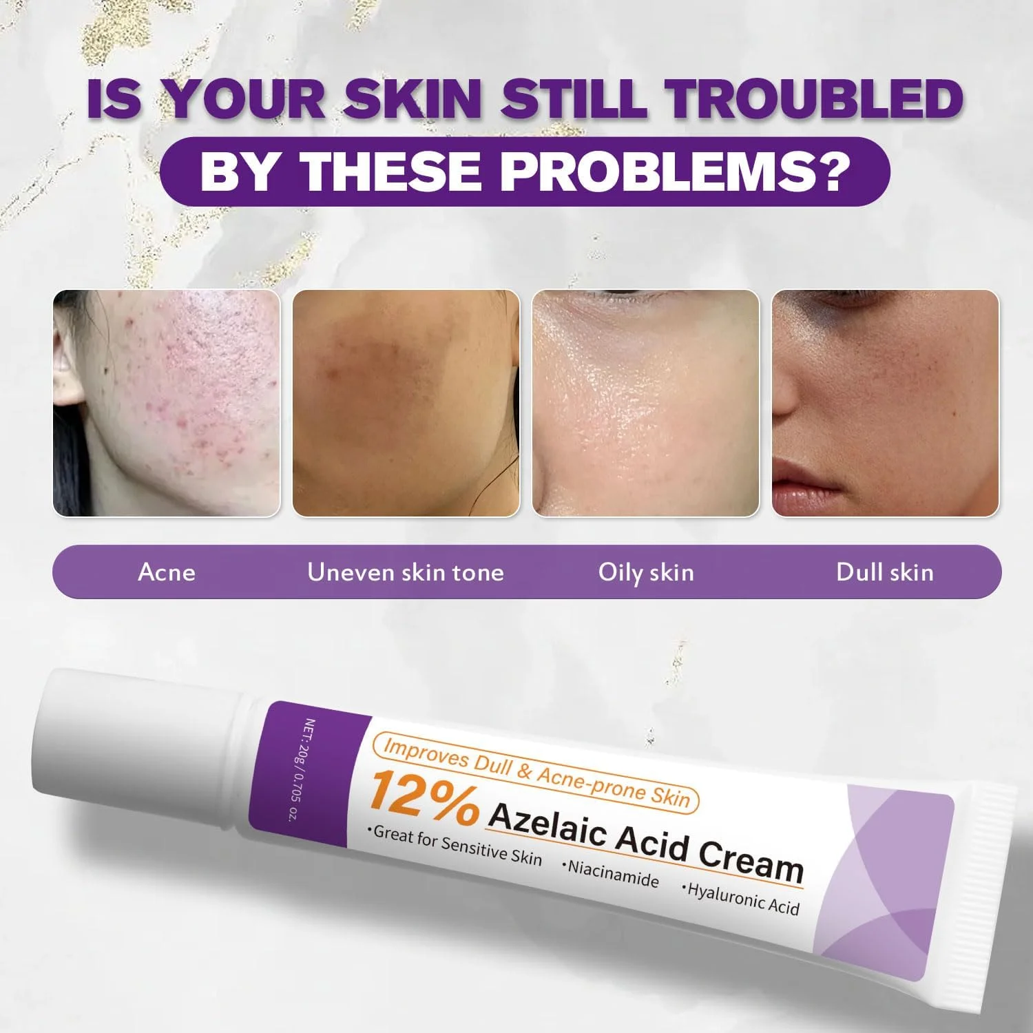 کرم 12% آزلائیک اسید - سرم صورت برای کاهش لکههای تیره، قرمزی، پوست چرب و مستعد جوش - حاوی نیاسینامید و هیالورونیک اسید، 20 گرم کرم 12% آزلائیک اسید - سرم صورت برای کاهش لکههای تیره، قرمزی، پوست چرب و مستعد جوش - حاوی نیاسینامید و هیالورونیک اسید، 20 گرم