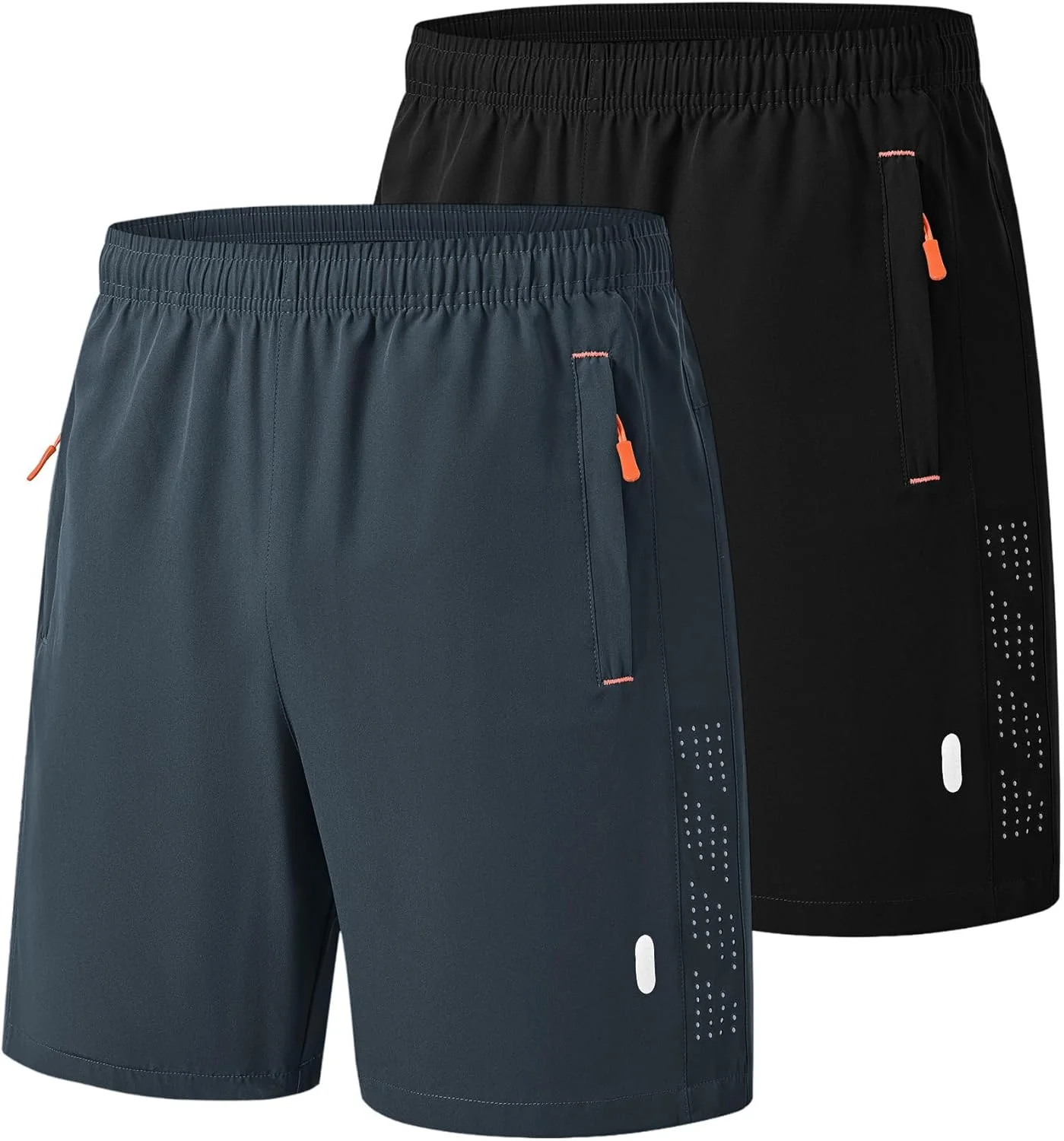 شورت ورزشی مردانه، بسته 2 عددی، دارای جیب زیپ‌دار، مناسب تمرینات باشگاهی و دویدن، سبک وزن و دارای کمر کشی