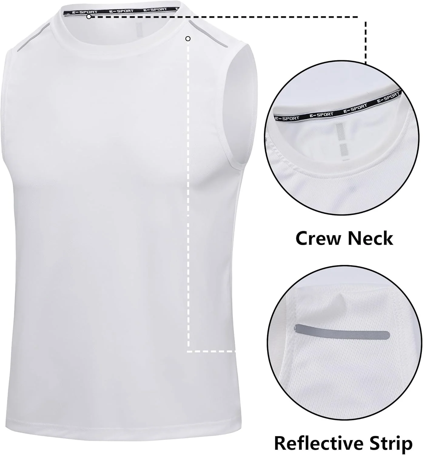 تاپ ورزشی مردانه، بسته 3 عددی، پلی استر تنفس پذیر، مناسب باشگاه، تی شرت آستین حلقه ای مردانه برای تنیس و بسکتبال