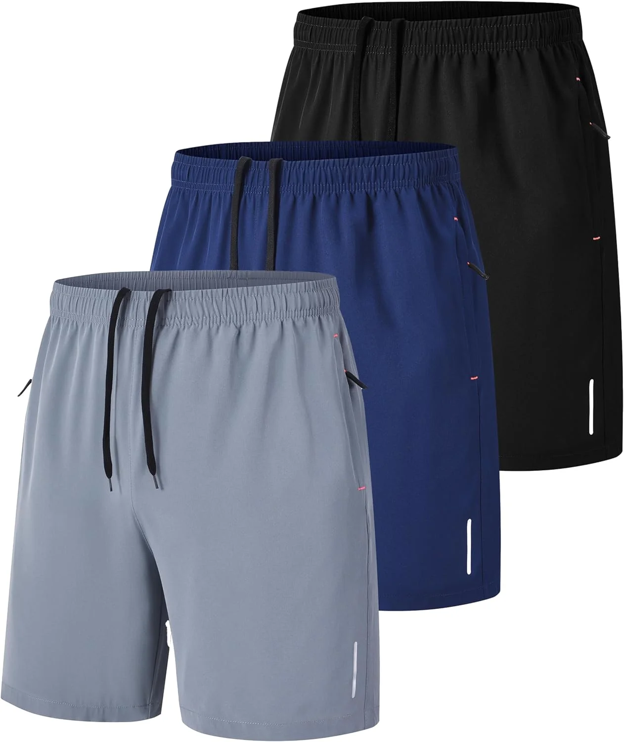 شورت ورزشی مردانه، تنفسی، مناسب دویدن و باشگاه، مناسب تنیس و بسکتبال، با قابلیت خشک شدن سریع و دارای جیب زیپ‌دار