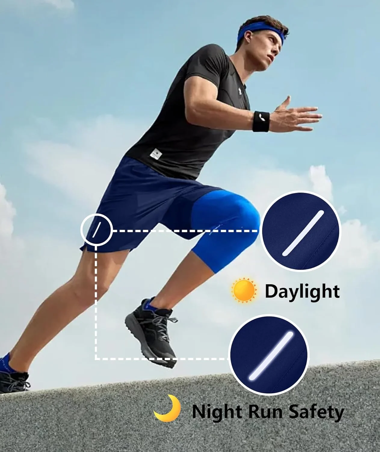 شورت ورزشی مردانه تنفسی مناسب دویدن، فیتنس و باشگاه، شورت مردانه تنیس و بسکتبال، خشکشونده سریع با جیب زیپدار، M مشکی آبی طوسی شورت ورزشی مردانه تنفسی مناسب دویدن، فیتنس و باشگاه، شورت مردانه تنیس و بسکتبال، خشکشونده سریع با جیب زیپدار، M مشکی آبی طوسی