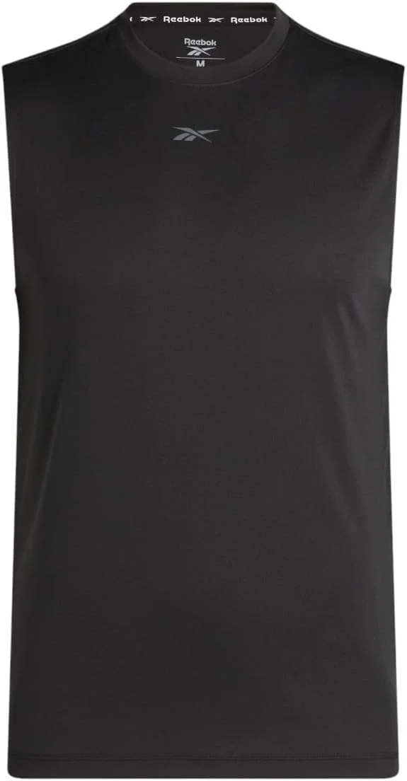 تی‌شرت ورزشی بدون آستین مردانه ریباک مدل Id Train Tech، مشکی، سایز L