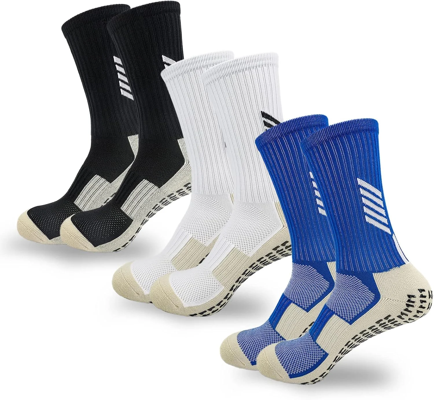 جوراب های ورزشی ضد لغزش با پدهای چسبنده برای فوتبال و بسکتبال، جوراب های ورزشی و تمرینی با چسبندگی بالا، مناسب برای آقایان و بانوان - جوراب های بیمارستانی ضد لغزش