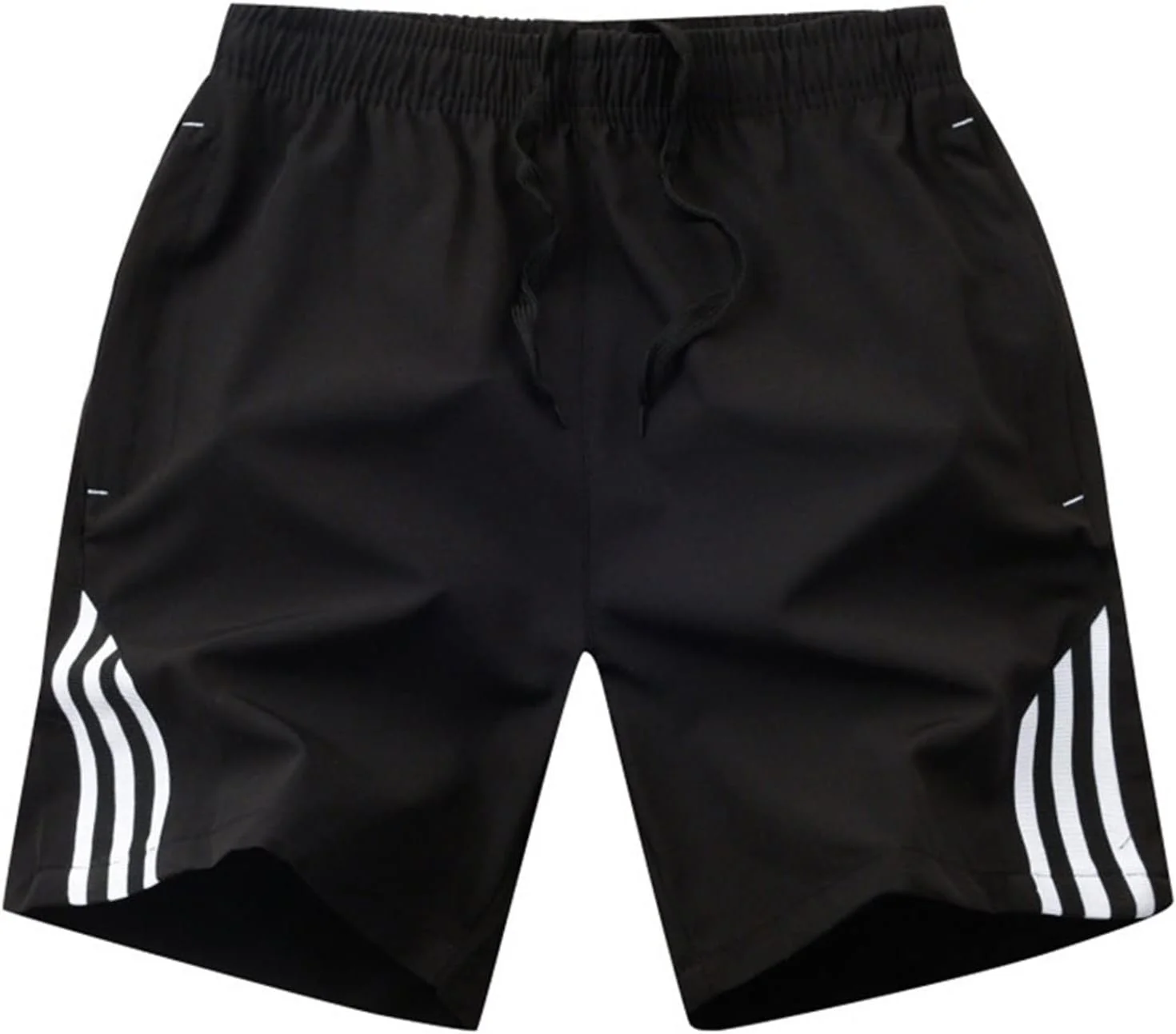 Mens Shorts Summer Men Casual Shorts Striped Mens Sportswear Short Sweatpants Jogger Male Dry Boardshorts (Size : XXXL)