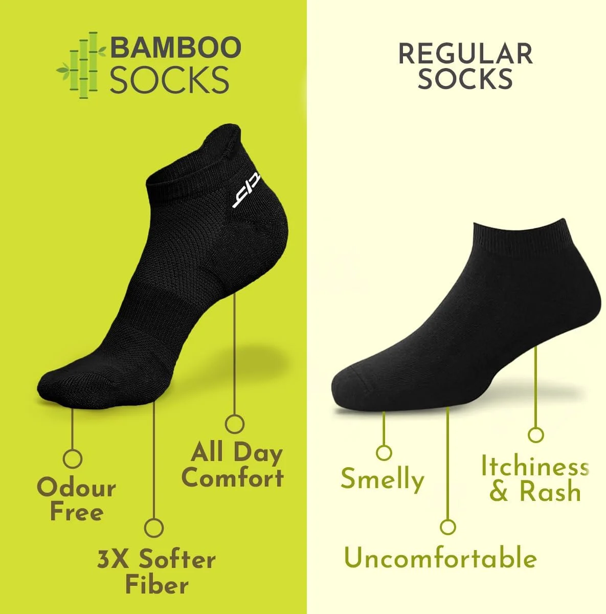 جوراب ساق کوتاه مردانه هلیوم بامبو | ضد بو و تنفسی | کفی پد دار و ضد باکتریال | 3 برابر نرم تر از جوراب های نخی