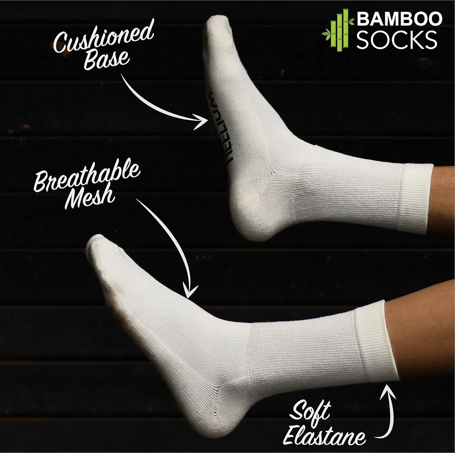 جوراب ساق کوتاه مردانه هلیوم بامبو | ضد بو و تنفسی | کفی پد دار و ضد باکتریال | 3 برابر نرم تر از جوراب های نخی