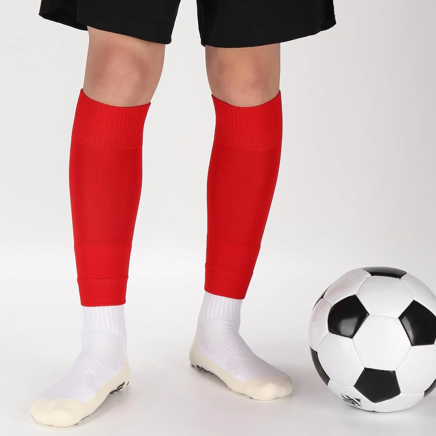 آستین ساق پا الترافان، 3 جفت، سازگار با جوراب های گریپ و محافظ ساق پا برای فوتبال
