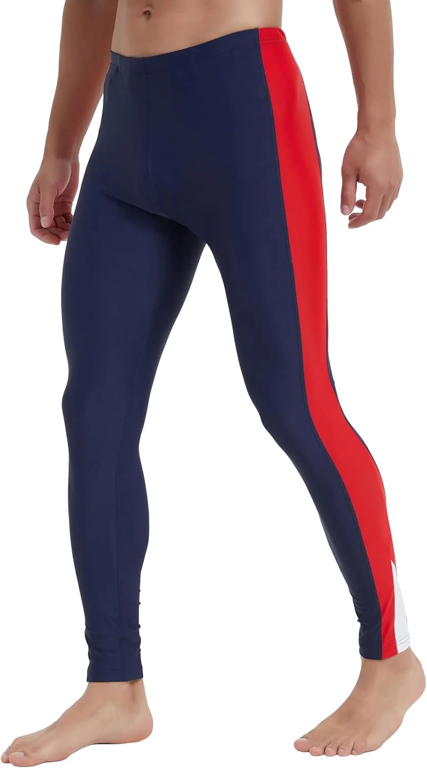 Ubestyle UPF 50+ لگینگ شنا مردانه، شلوار شنا، شلوار ساحلی محافظ آفتاب