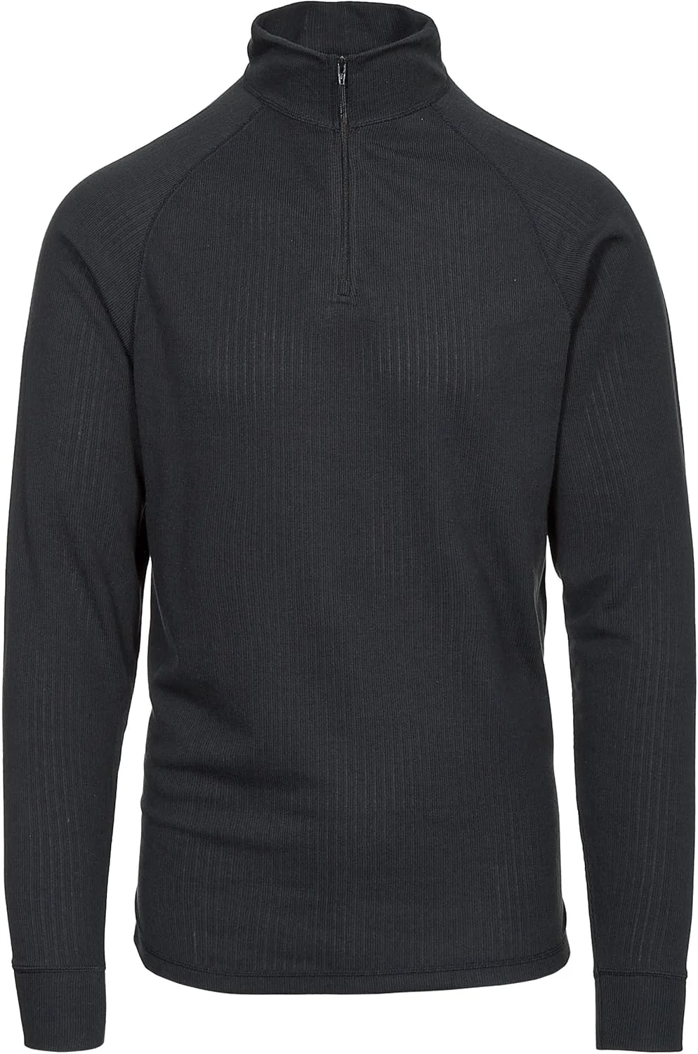 نیم تنه آستین بلند مردانه Trespass Wise360 با زیپ نیمه و خشک شوندگی سریع - مشکی، سایز کوچک