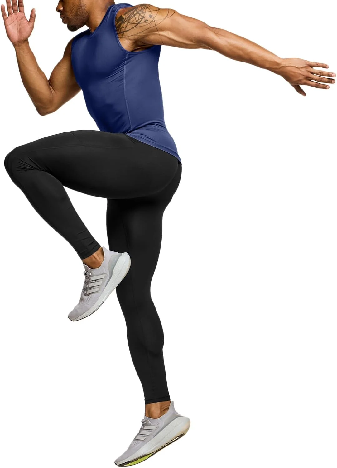 تی‌شرت ورزشی آستین‌حلقه‌ای مردانه، مناسب تمرین، فیت خشک و فشاری