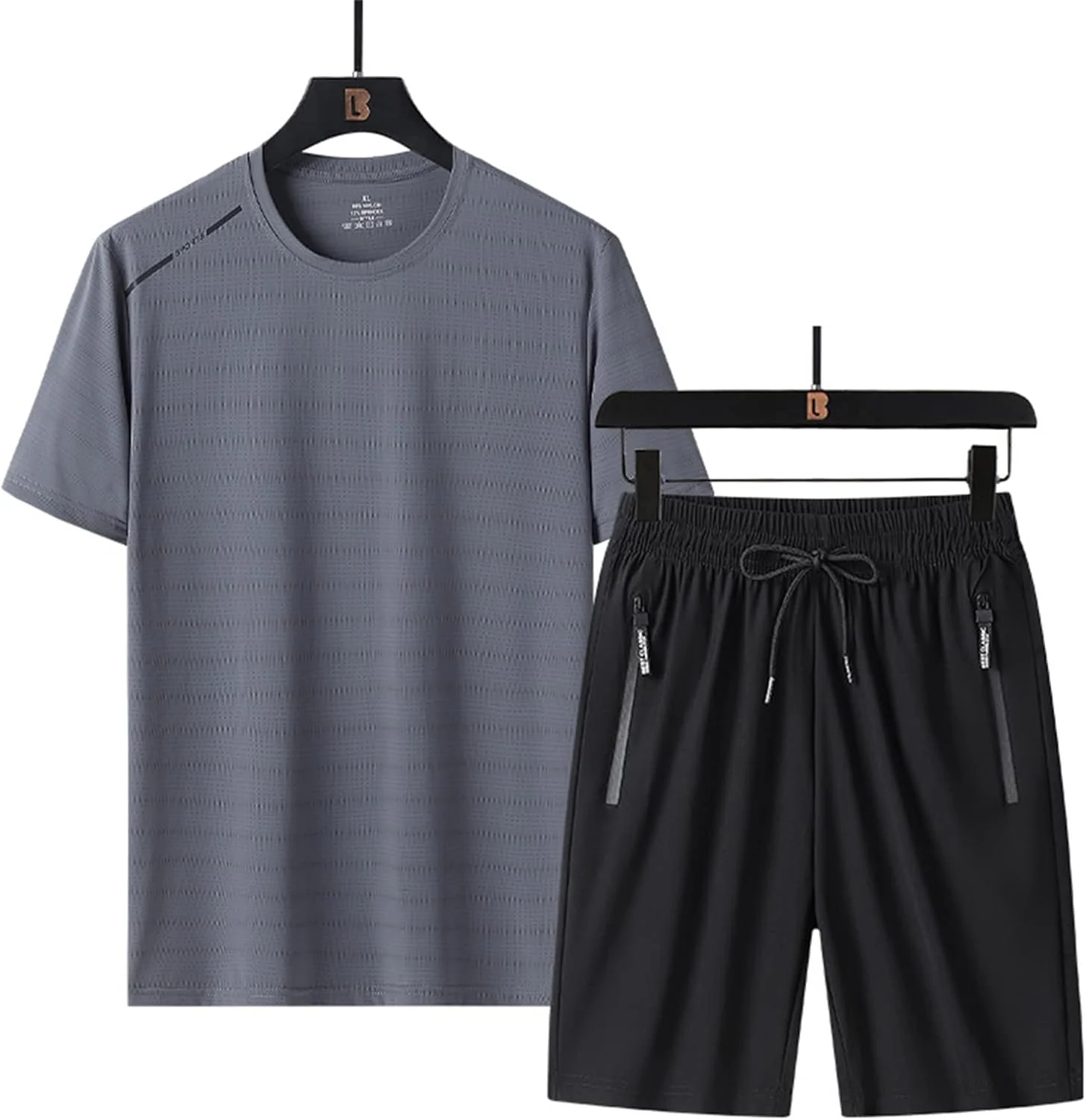 ست تی‌شرت و شلوارک مردانه، مدل ابریشم یخی، مناسب فصل تابستان و لباس ورزشی مردانه