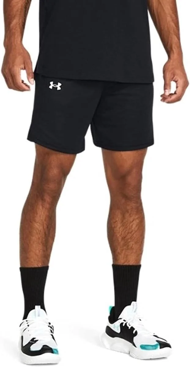 شلوارک بسکتبال مردانه آندر آرمور مدل Baseline، مشکی / سفید، سایز ایکس لارج