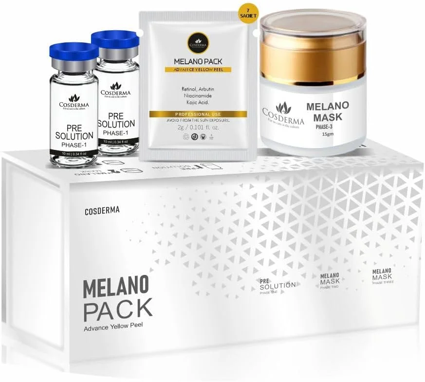 کیت کرم لایه بردار زرد ملانو پک، مجموعه 3 عددی