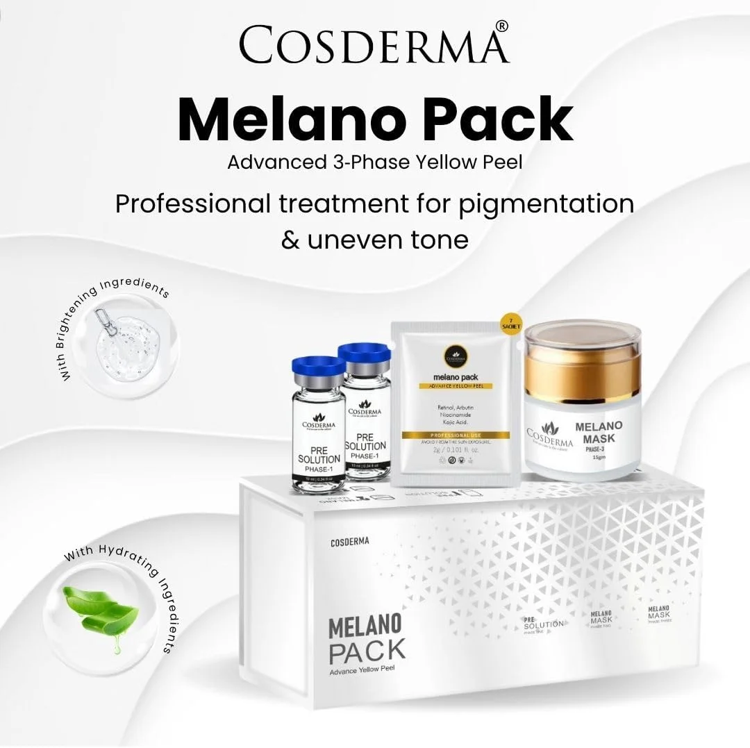 کیت کرم لایه بردار زرد ملانو پک، مجموعه 3 عددی