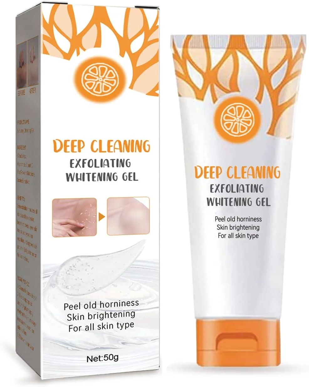 ژل لایه بردار روشن کننده پرتقال، اسکراب ژل لایه بردار پرتقال برای پوست صورت و بدن، کرم تنبل روشن کننده گلوتا، مرطوب کننده و روشن کننده بدن (1 عدد) ژل لایه بردار روشن کننده پرتقال، اسکراب ژل لایه بردار پرتقال برای پوست صورت و بدن، کرم تنبل روشن کننده گلوتا، مرطوب کننده و روشن کننده بدن (1 عدد)