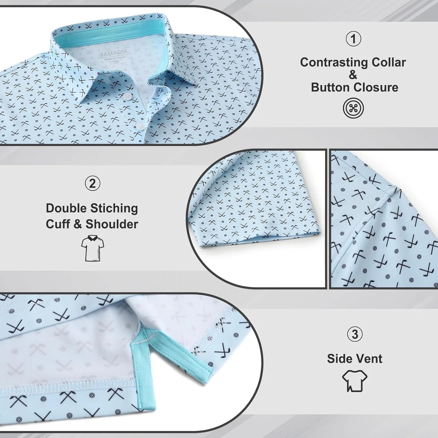 پولوشرت های مردانه گلف - پولوشرت های یقه دار آستین کوتاه با قابلیت خشک شدن سریع و ضد رطوبت مناسب برای گلف و تنیس