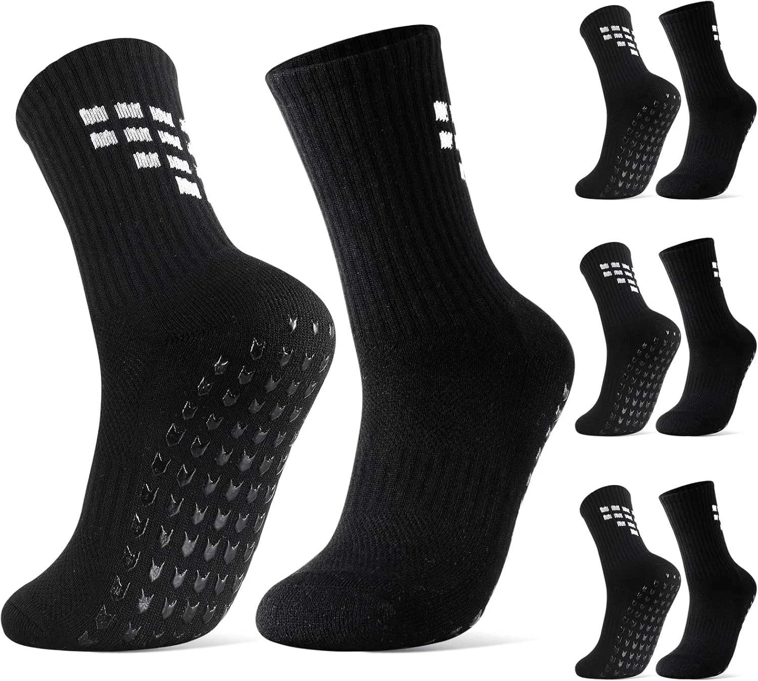 جوراب ورزشی ضد لغزش مناسب فوتبال، دویدن، یوگا، کریکت و راگبی (سایز 38-46) - 3 جفت