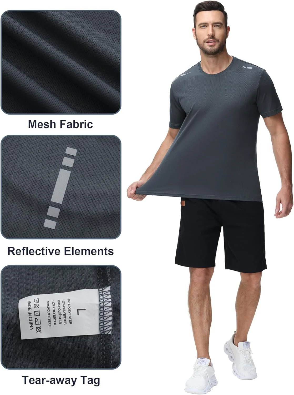 تی شرت مردانه 3 عددی مناسب باشگاه و تمرین، تی شرت ورزشی با قابلیت خشک شدن سریع، یقه گرد آستین کوتاه تی شرت مردانه 3 عددی مناسب باشگاه و تمرین، تی شرت ورزشی با قابلیت خشک شدن سریع، یقه گرد آستین کوتاه