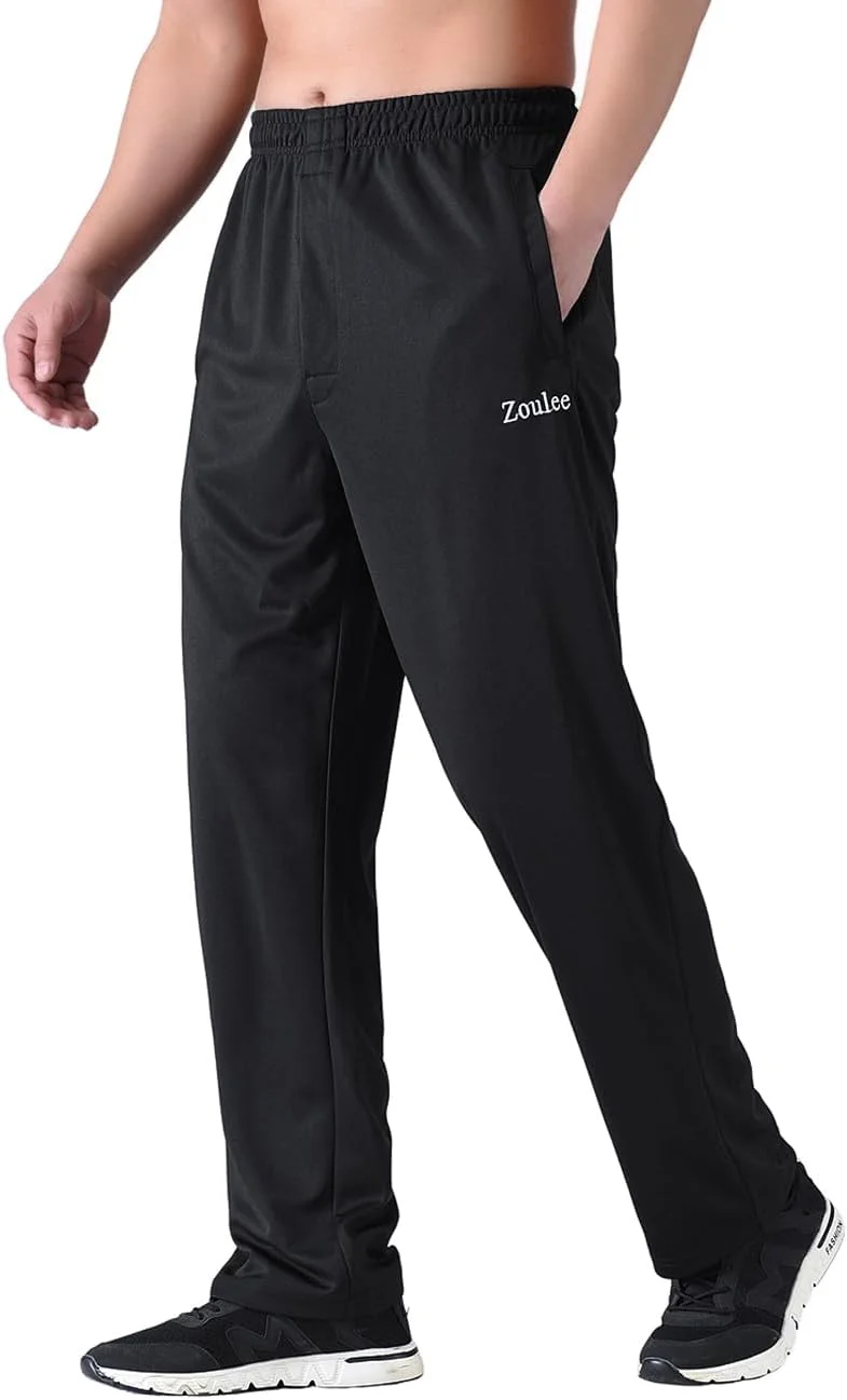 شلوار ورزشی مردانه زولی، گرم، با لبه باز و زیپ
