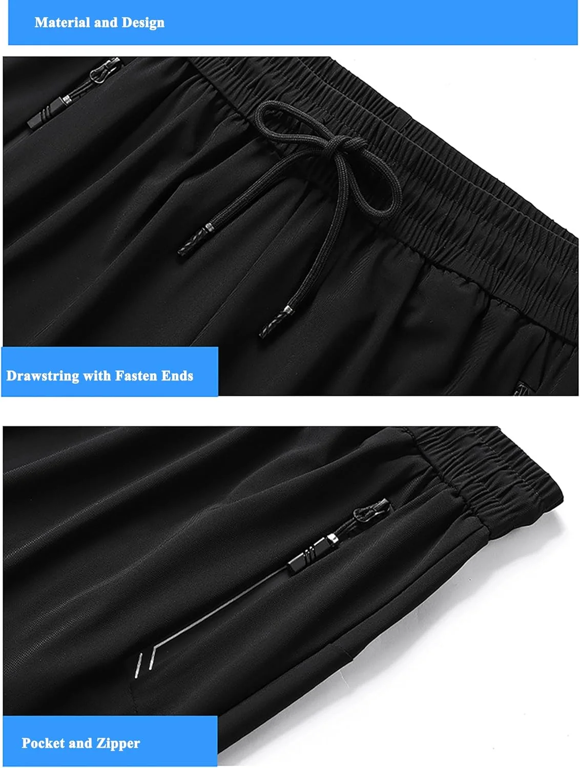 شورت ورزشی مردانه زینگتر، کشی، خنک کننده سریع، 7 اینچ، دارای جیب زیپ‌دار، مناسب تمرینات باشگاه، تنیس و دویدن