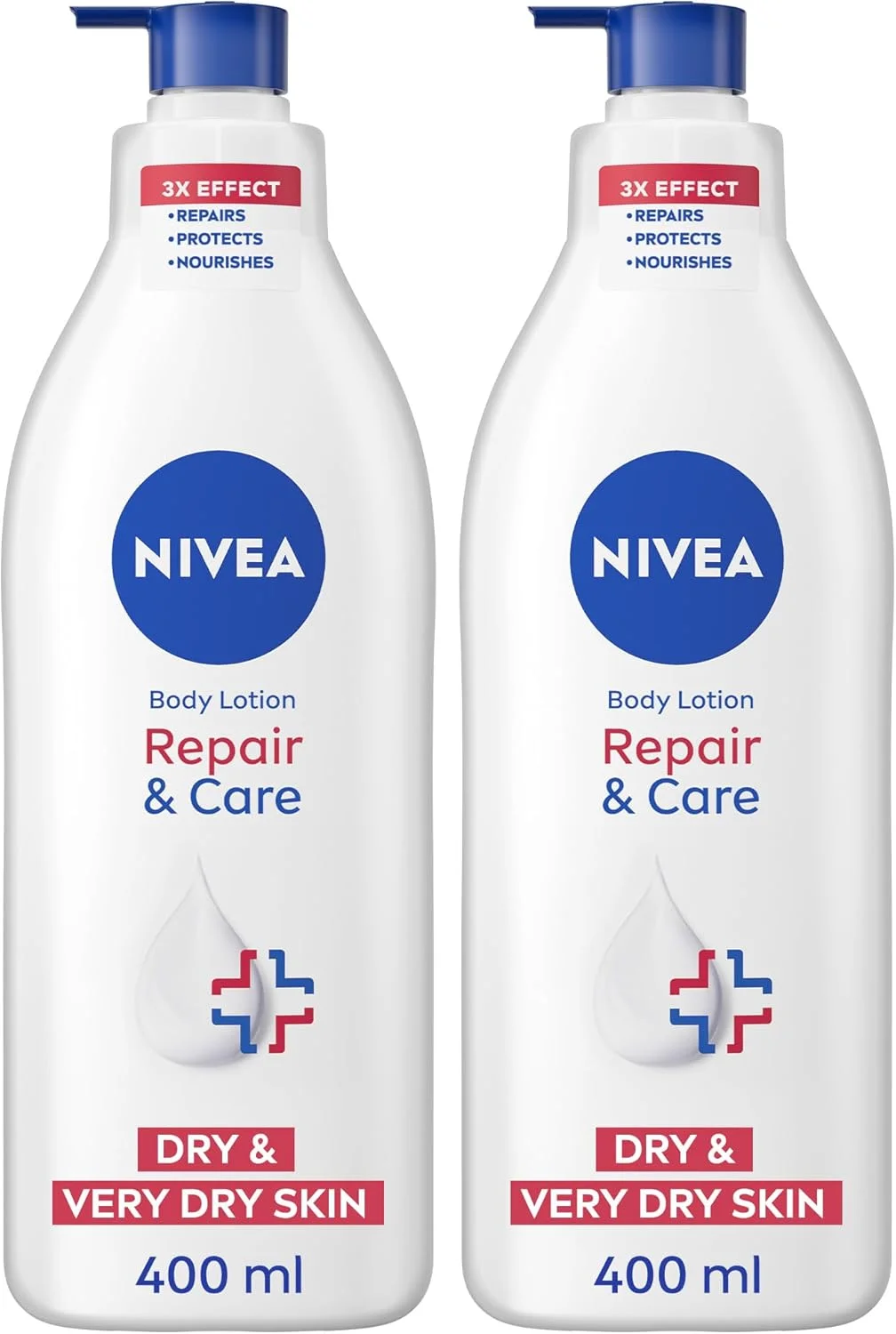 لوسیون بدن نیوآ مخصوص پوست خیلی خشک، مرطوب کننده و ترمیم کننده حاوی دکسپانتنول، 2 عدد 400 میلی لیتری