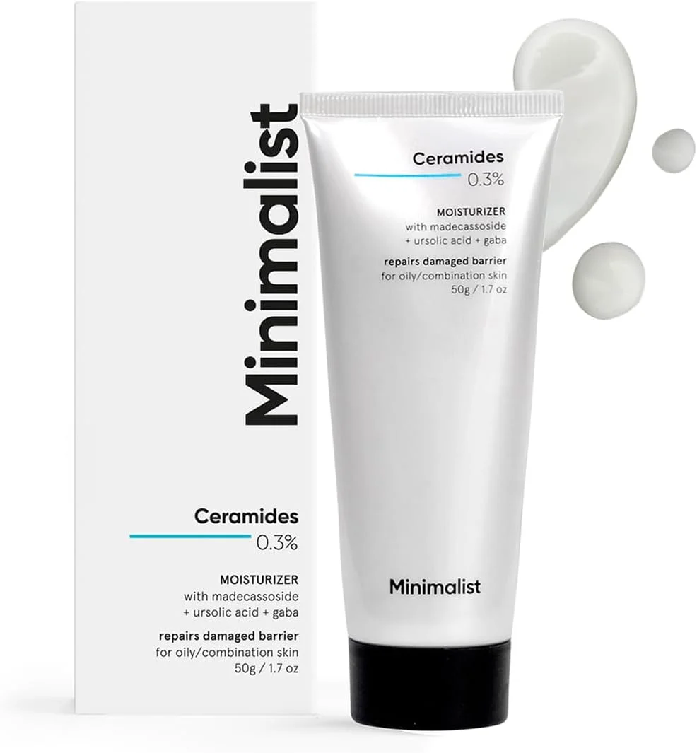 کرم ژل مرطوب کننده مینیمالیست 0.3% سرامید برای ترمیم سد دفاعی پوست | مرطوب کننده صورت فاقد چربی برای پوست چرب