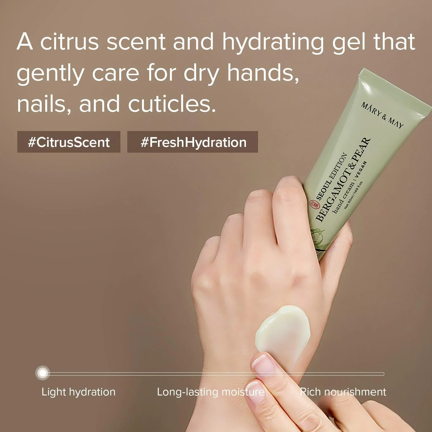 کرم دست طراوت بخش برگاموت و گلابی Mary&May SEOUL EDITION - مرطوب کننده دست وگان کره ای - رایحه مرکباتی با طراوت - بافت کرم ژل سبک و غیر چرب، 50 میلی لیتر کرم دست طراوت بخش برگاموت و گلابی Mary&May SEOUL EDITION - مرطوب کننده دست وگان کره ای - رایحه مرکباتی با طراوت - بافت کرم ژل سبک و غیر چرب، 50 میلی لیتر