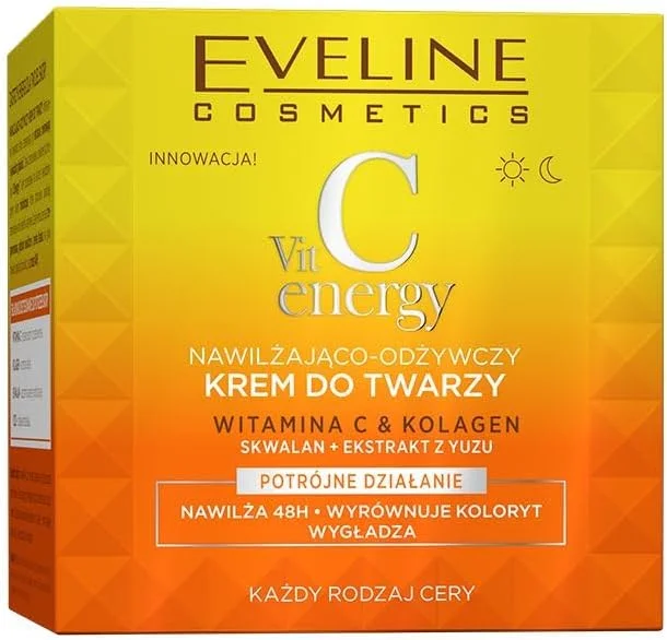 کرم مرطوب کننده و مغذی صورت ویتامین C اولاین کازمتیکس | 50 میلی لیتر | ویتامین C و کلاژن | اسکوالان | عصاره یوزو | عملکرد سه گانه | یکدست کننده رنگ پوست | صاف کننده | مناسب انواع پوست