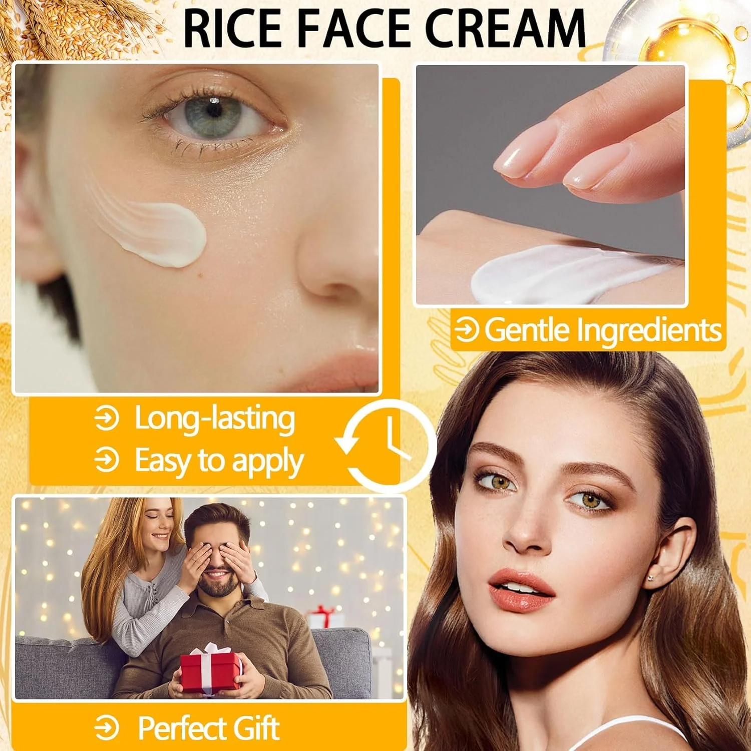 کرم برنج مرطوب کننده یلاجوی برای صورت، کرم مرطوب کننده عمیق صورت برای مراقبت از پوست، مرطوب کننده صورت برنج شبانه برای آقایان و بانوان کرم برنج مرطوب کننده یلاجوی برای صورت، کرم مرطوب کننده عمیق صورت برای مراقبت از پوست، مرطوب کننده صورت برنج شبانه برای آقایان و بانوان