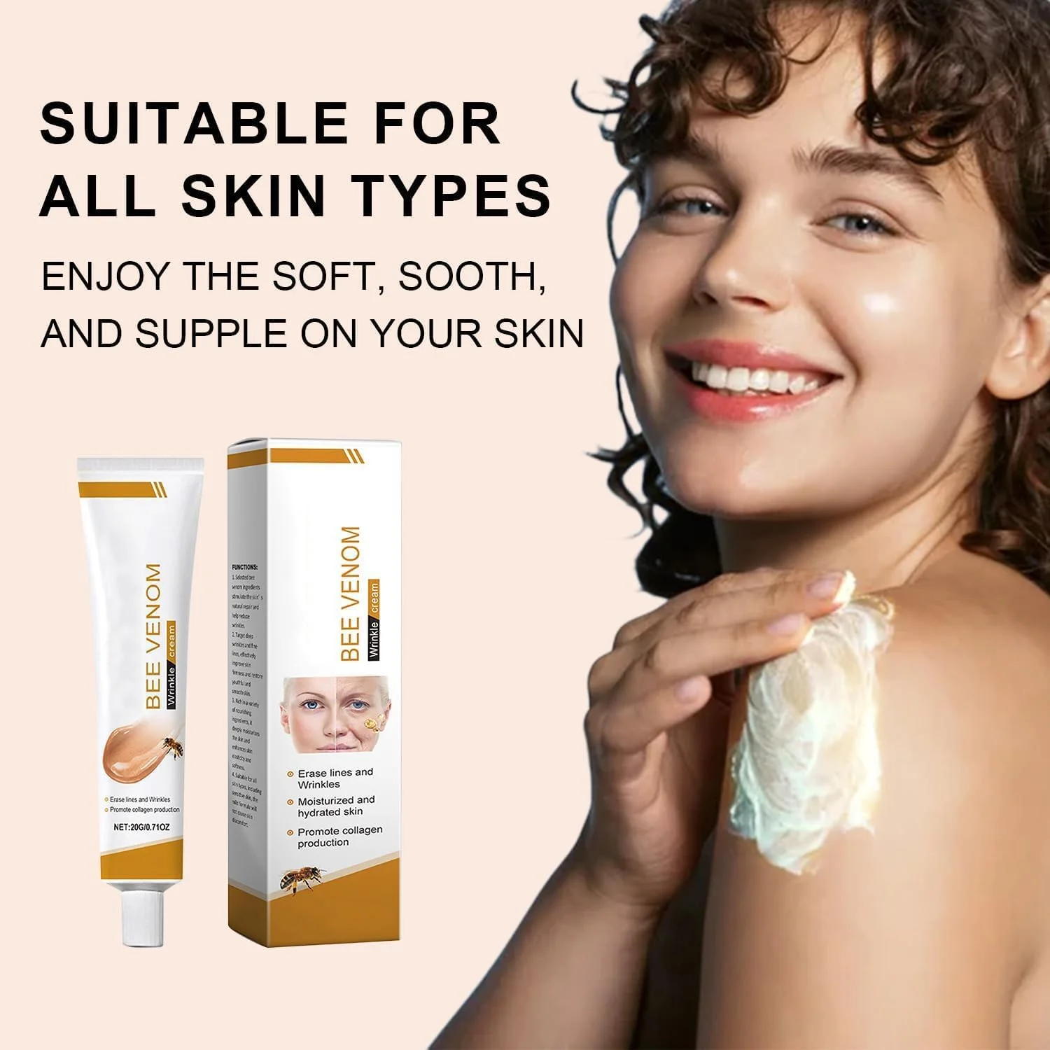 کرم زهر زنبور عسل - رفع چین و چروک و سفت کننده، مرطوب کننده، لیفتینگ و ترمیم کننده، کرم ترمیم کننده و مرطوب کننده عمیق برای انواع پوست (2 عدد) کرم زهر زنبور عسل - رفع چین و چروک و سفت کننده، مرطوب کننده، لیفتینگ و ترمیم کننده، کرم ترمیم کننده و مرطوب کننده عمیق برای انواع پوست (2 عدد)